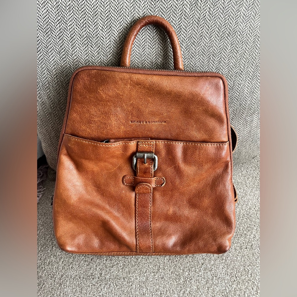 Spikes & Sparrow Brown Leather Backpack